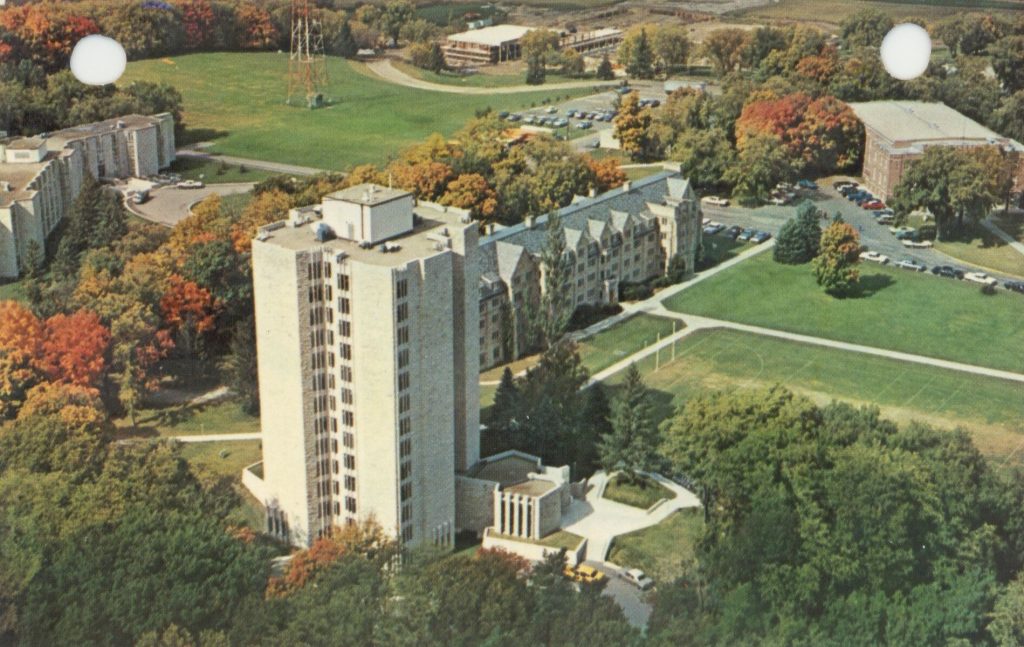Aerial view of Larson Hall