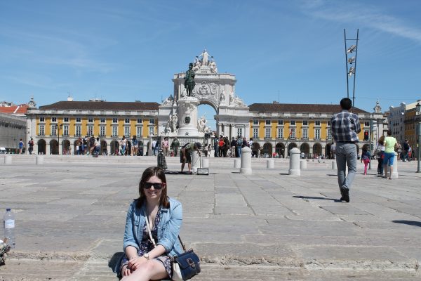 Sara Padula '11 in Lisbon, Portugal, in May 2014 during a weekend trip with coworkers while working in Cambridge, England.