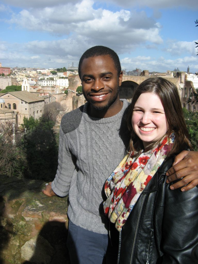 Sara Padula '11 in Italy in 2014 during a weekend trip to Rome with coworkers while working in Cambridge, England.